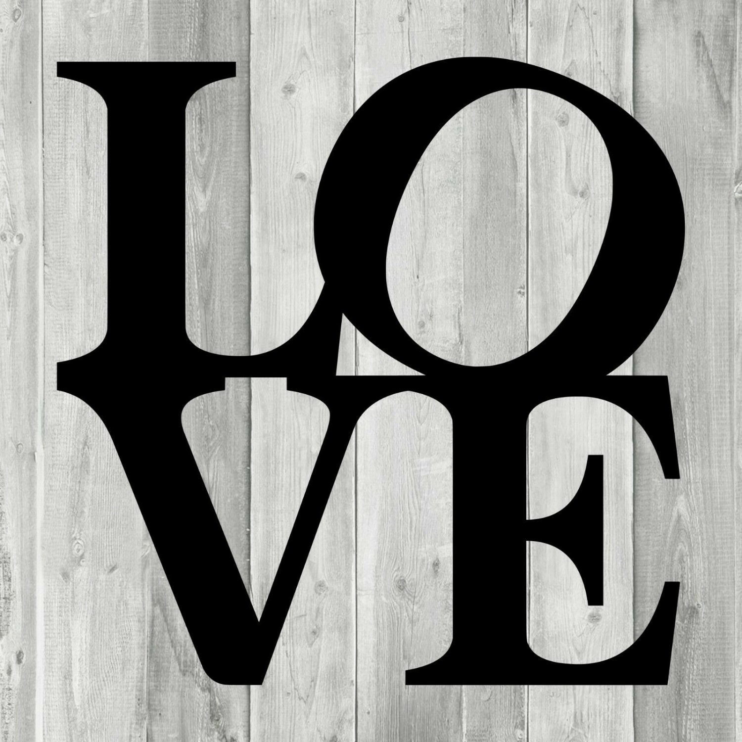 Love - Black Cast Acrylic Sign - Word Art - 11