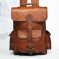 real leather genuine Handmade vintage bag backpack rucksack with padding inside