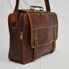 real leather vintage messenger large Handmade unisex satchel brown briefcase bag