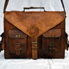 real leather vintage messenger sling Handmade unisex briefcase bag from india