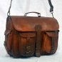 real leather vintage messenger sling Handmade genuine briefcase brown nature bag