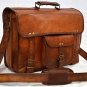 real leather vintage messenger sling Handmade mens briefcase bag