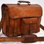 real leather vintage messenger sling Handmade mens briefcase bag