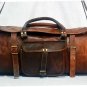 Real goat hide travel luggage overnight weekend cross body bag round briefcase
