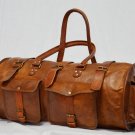 Real goat hide travel luggage overnight weekend unisex crossbody bag briefcase