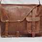real genuine goat leather messenger sling Handmade unisex briefcase natural bag