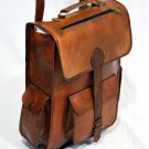 genuine leather Handmade vintage bag backpack rucksack for laptops inside cusion