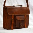 real leather messenger Handmade satchel briefcase vintage brown bag from india