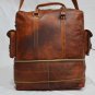 real goat leather vintage messenger large Handmade Travel luggage briefcase bag