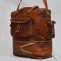 real goat leather vintage messenger large Handmade Travel luggage briefcase bag