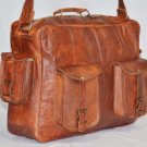 real leather vintage messenger Handmade briefcase bag for laptop protection
