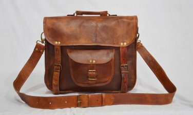 real leather messenger Handmade satchel briefcase vintage bag from india