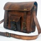 leather vintage messenger mens Handmade genuine satchel brown briefcase bag