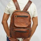 Real goat hide rucksack back pack unisex genuine leather bag with pockets india
