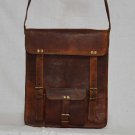 Real genuine leather vintage messenger Handmade satchel brown bag from india