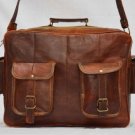 real leather vintage messenger sling Handmade unisex briefcase bag india