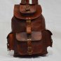 Real goat hide rucksack back pack genuine leather bag tough briefcase soft case