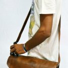 real leather vintage messenger satchel Handmade briefcase genuine soft case