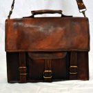 real leather vintage messenger Handmade mens briefcase natural soft bag india