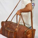 Real leather travel luggage gym mens genuine cross body bag large briefcase