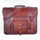 Natural brown real leather vintage messenger sling Handmade genuine satchel bag