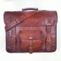 Natural brown real leather vintage messenger sling Handmade genuine satchel bag