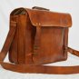 real leather vintage messenger Handmade satchel brown briefcase bag soft hide