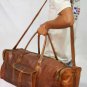 Real leather travel luggage gym mens genuine satchel bag large briefcase