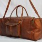 Real leather travel luggage gym mens genuine satchel bag large briefcase