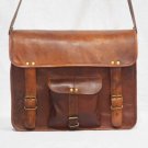 real leather vintage messenger mens Handmade natural satchel brown briefcase bag