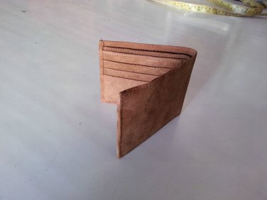 Real goat hide mens genuine leather wallet money purse