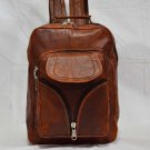 Real goat hide rucksack back pack unisex genuine leather laptop bag