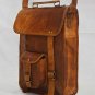 real leather messenger Handmade briefcase natural vintage brown school bag
