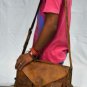real leather vintage messenger sling Handmade mens briefcase bag natural hide