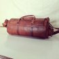 Real goat hide travel luggage overnight weekend unisex cross body bag briefcase