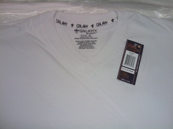 12 Pc Of Galaxy VNECK TSHIRTS Tee MVT280Galaxy by Harvic mix size