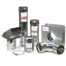 4" Horizontal Stainless Steel Z-Vent Water Heater Vent Kit