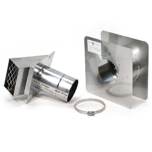 4" Horizontal Stainless Steel ZVent Water Heater Vent Kit