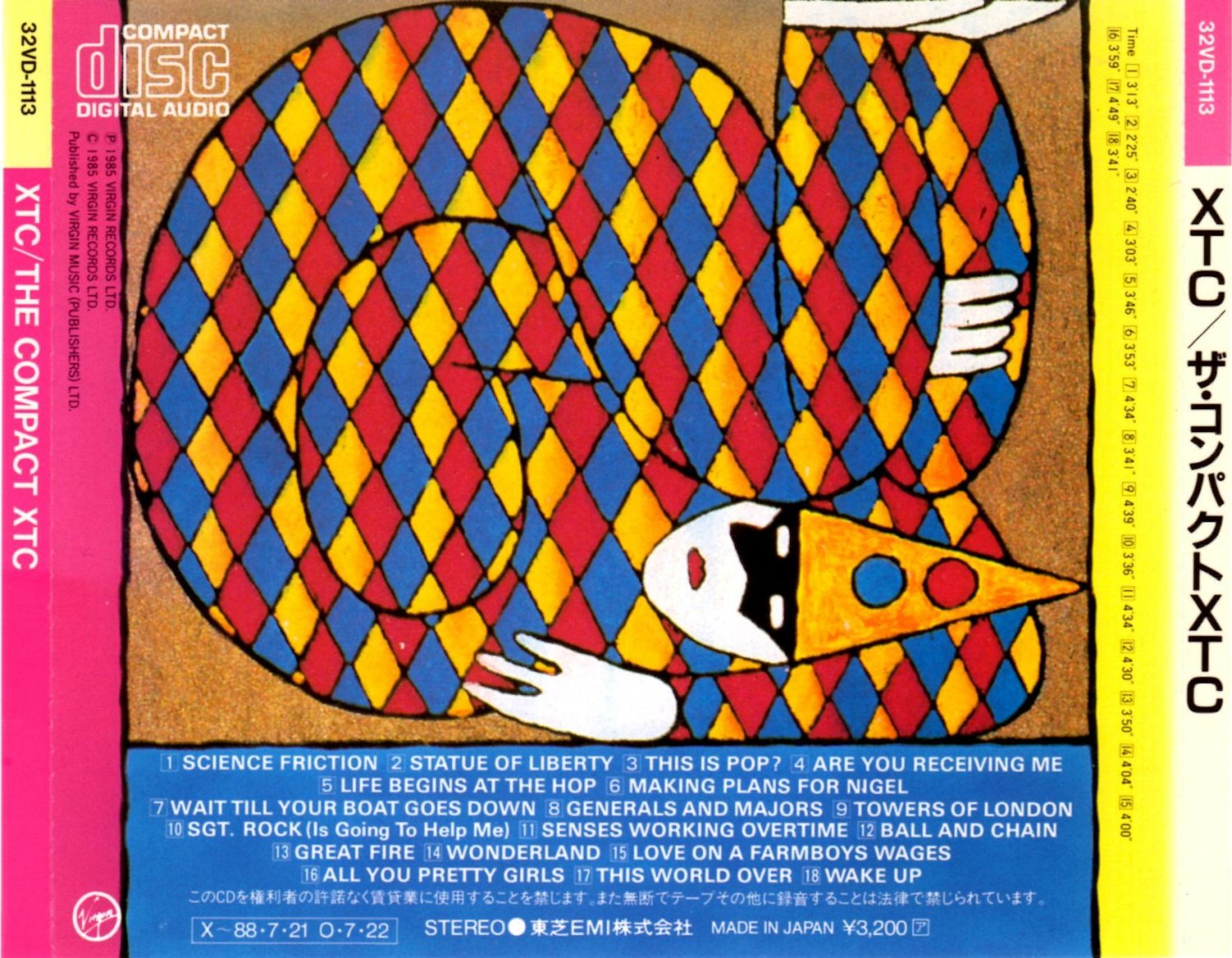 XTC The Compact XTC (32VD1113) '87 Black Triangle Japan 1st press