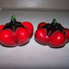 glass tomatoes very nice red lot of 2