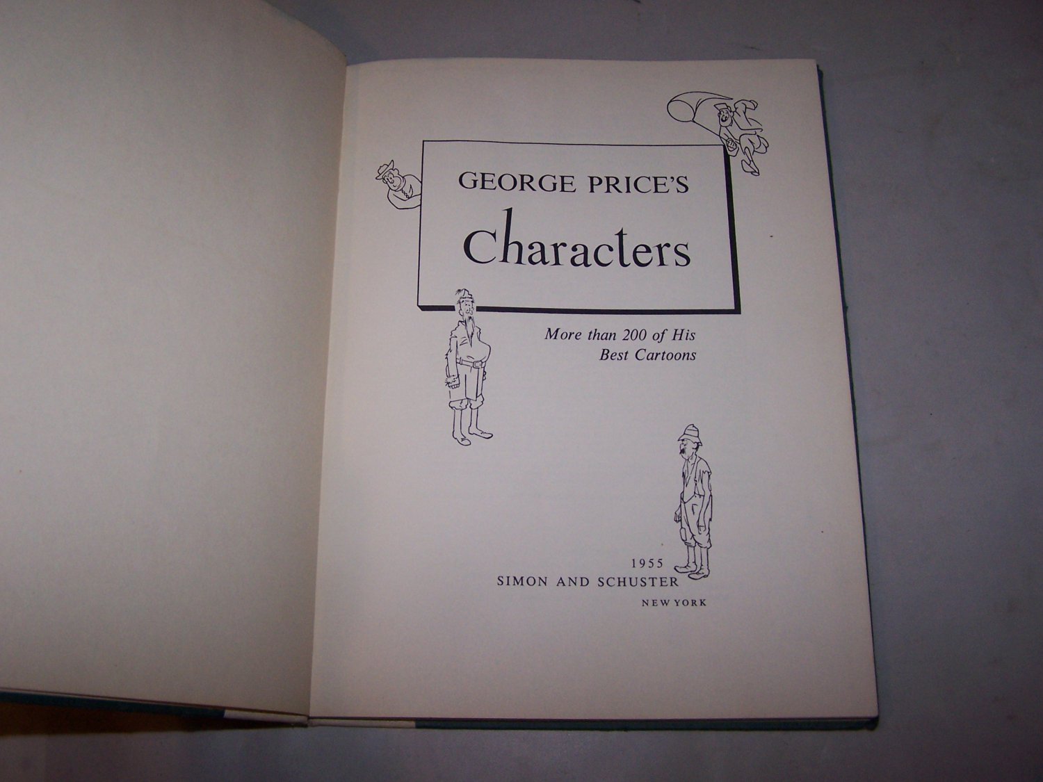 george prices characters hc book 1955 1st printing