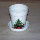 pape'l christmas planter unused planter and drip tray