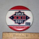 super bowl xxii button super bowl 22 1988 button
