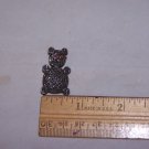 teddy bear pendant with red eyes brooche 925 silver