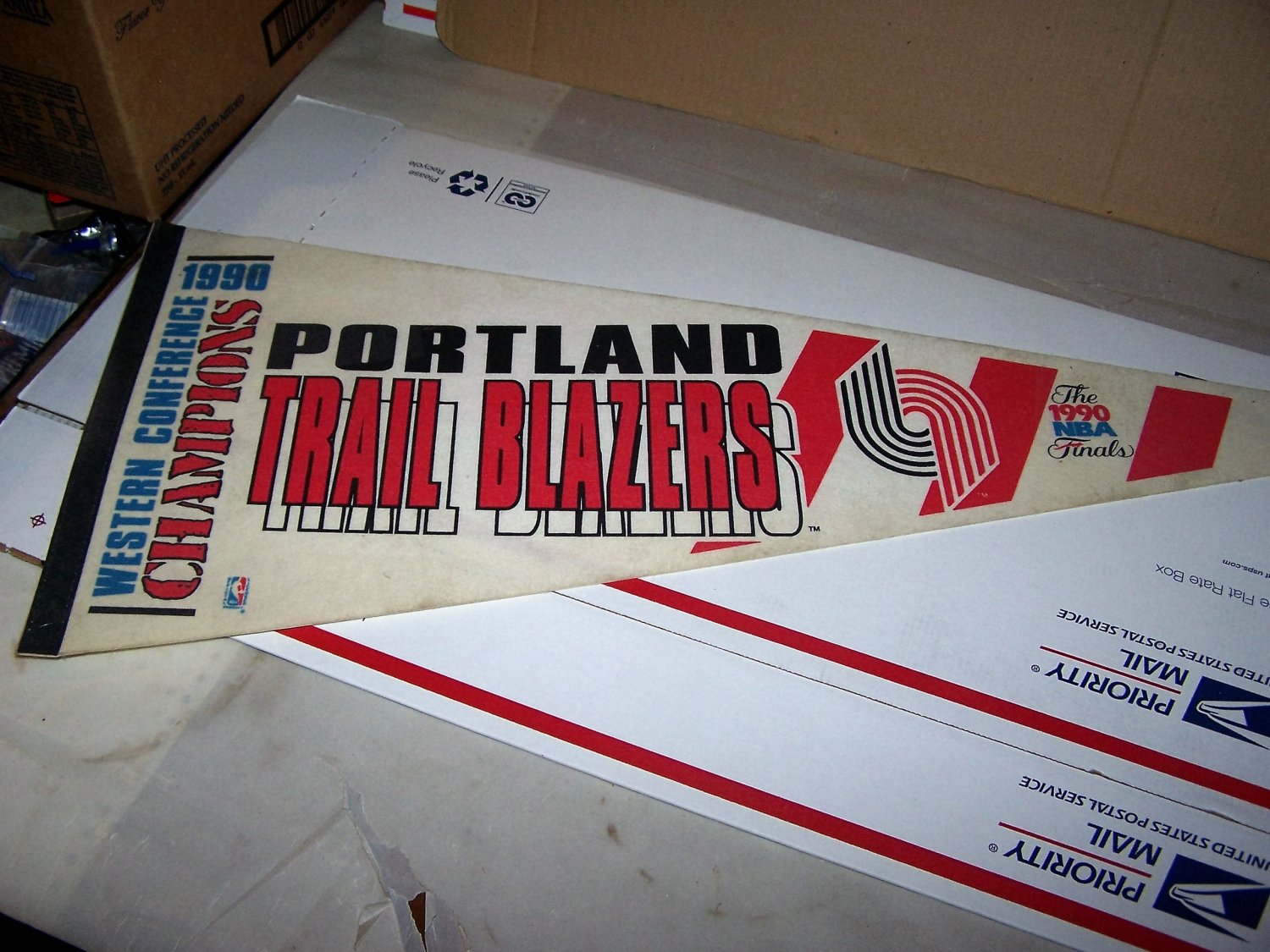 portland trail blazers 1990 pennant