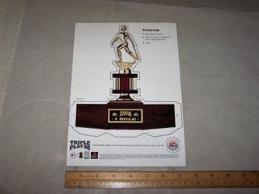 ea sports assemble trophy unpunched on card triple play 98 card