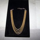 4 rope necklace gold tone