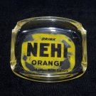 orange nehi ash tray advertisment glass