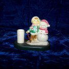 ydc snowman and boy christmas toothpick holder 1989
