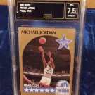 1990 Michael Jordan Hoops card graded 7.5